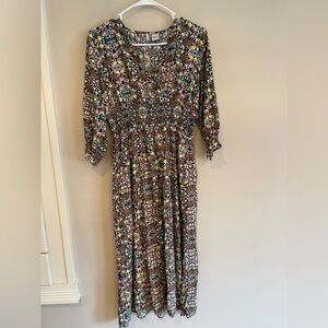 NWOT Anthropologie Evie long floral dress size small